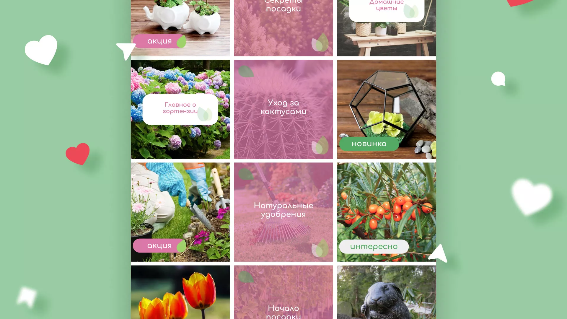 Разработка оформления профиля Instagram для магазина «Floraint» в Котельниках