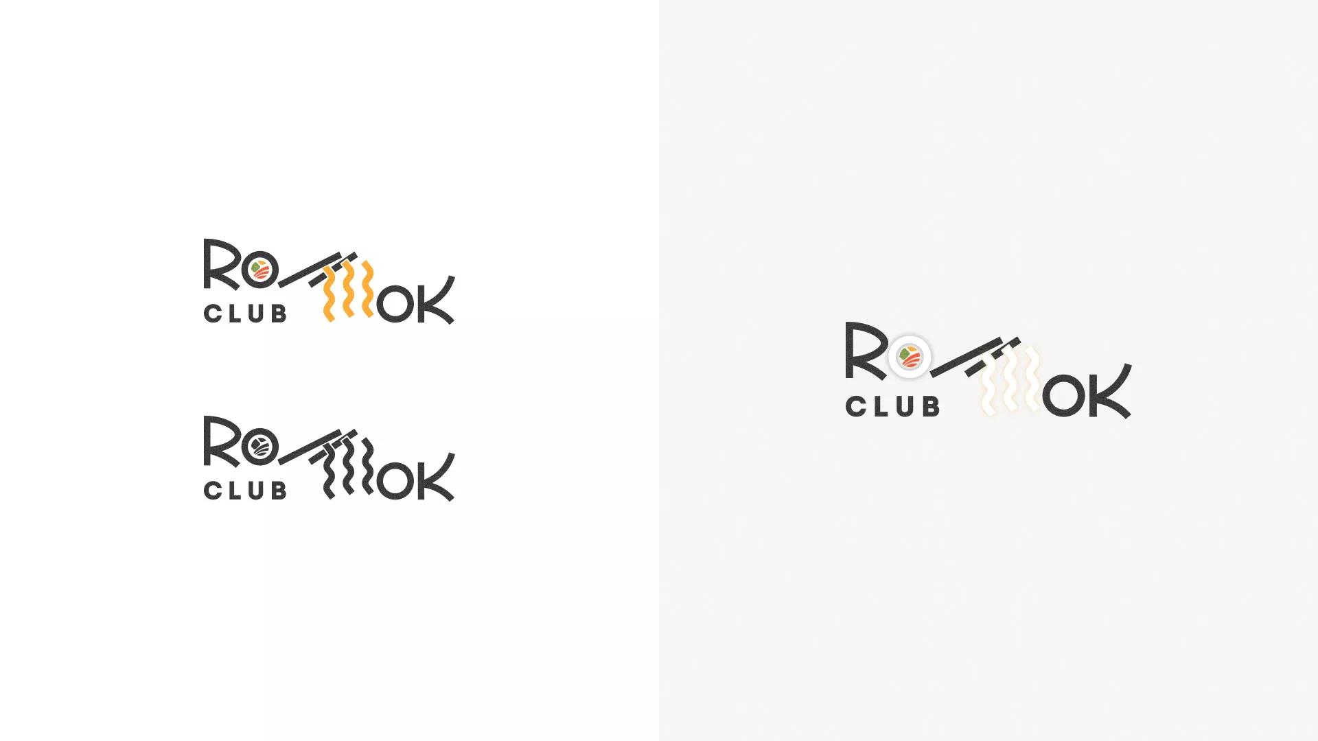 Создание логотипа суши-бара «Roll Wok Club» в Котельниках